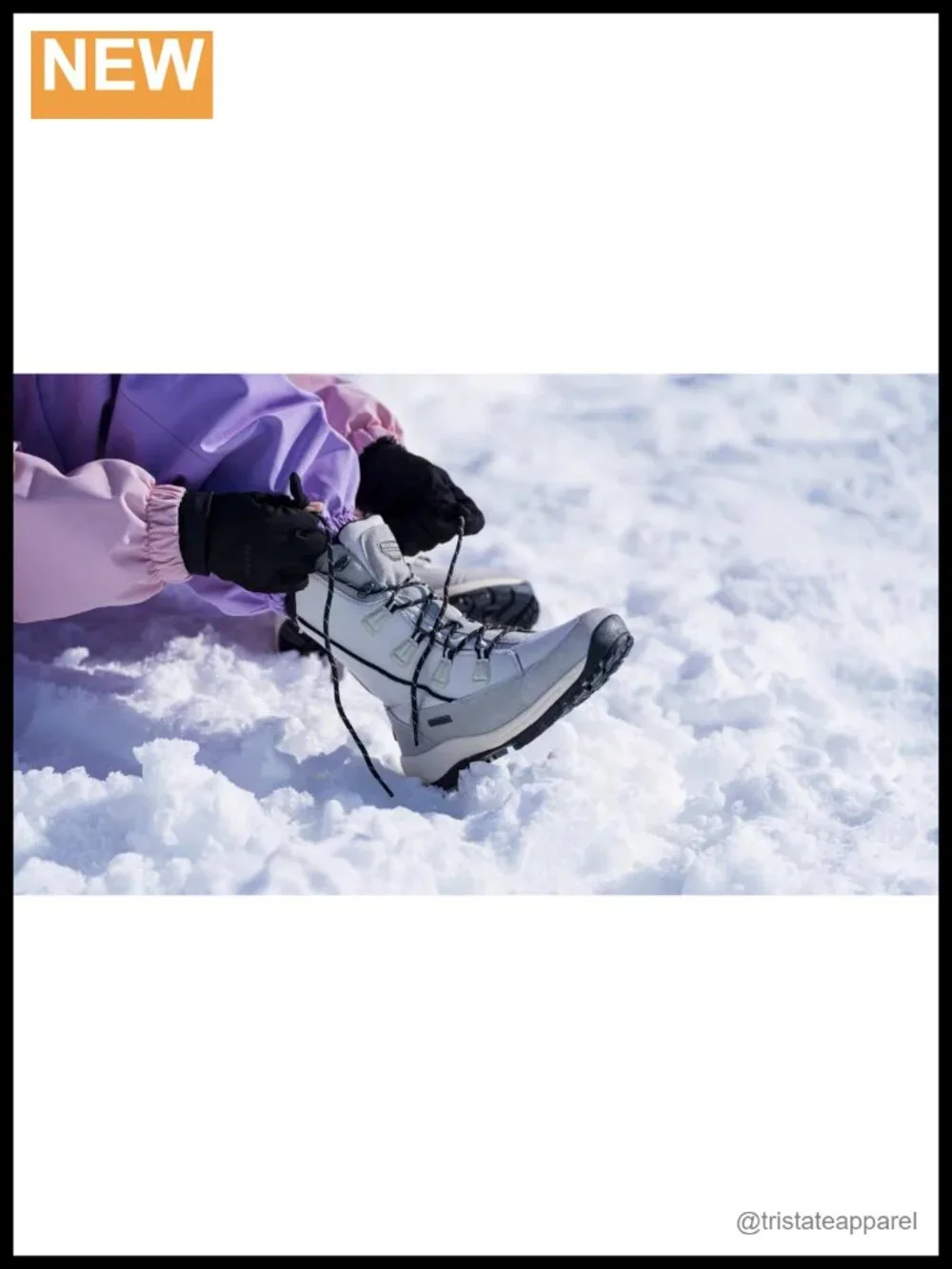 Waterproof Mid Calf Snow Boots Lace Up Winter Outdoor Footwear